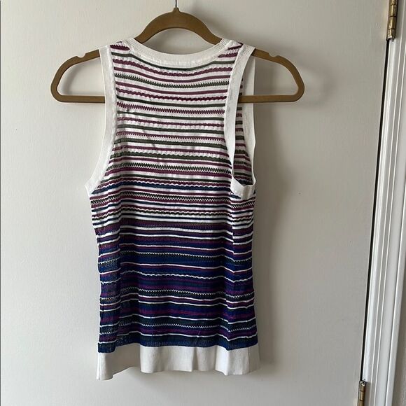 Veronica Beard Nabella Stripe Pointelle Sweater Tank Size S NWOT - Picture 3 of 6
